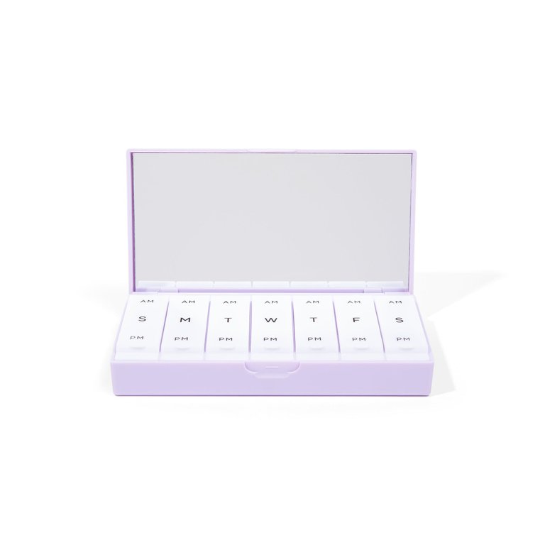 Lilac AM/PM Pill Box