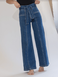 The Penny Paperbag Denim Jeans - Laguna