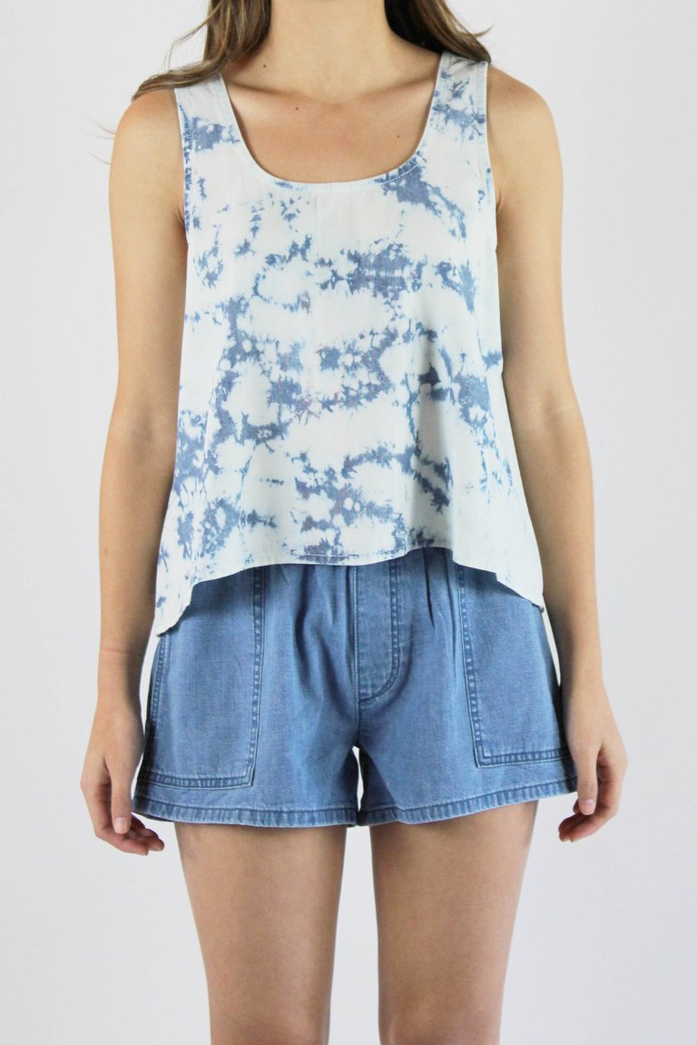 Wabi Sabi Crop Tank - Sky Wash