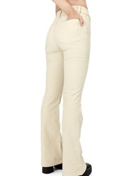 Wanderer High Rise Corduroy Flare in Cream