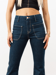 Wanderer High Rise Flare in Rinse Wash - Rinse Wash