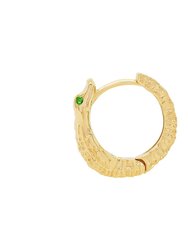 Alligator Hoop - Emerald Eyes | 1.9GMS .02CT | Single