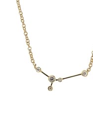 Cancer Zodiac Necklace | 1.60GMS .20CT - Yellow Gold Diamond