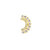 Lune Cachée Threaded Flat Back Earring | .5GMS .1CT | Single - Yellow Gold Diamond