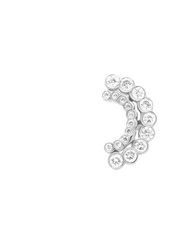 Lune Cachée Threaded Flat Back Earring | .5GMS .1CT | Single - White Gold Diamond