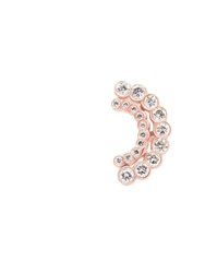 Lune Cachée Threaded Flat Back Earring | .5GMS .1CT | Single - Rose Gold Diamond