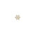 Mini Diamond Flower Threaded Flat Back Earring | .30GMS .03CT | Single - Yellow Gold Diamond