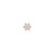 Mini Diamond Flower Threaded Flat Back Earring | .30GMS .03CT | Single - Rose Gold Diamond