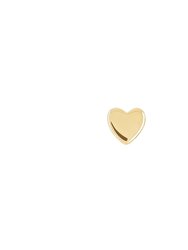 Mini Heart Threaded Flat Back Earring | .5GMS | Single - Yellow Gold