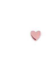 Mini Heart Threaded Flat Back Earring | .5GMS | Single - Rose Gold