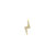 Mini Lightning Threaded Flat Back Earring | 0.6GMS .04CT | Single - Yellow Gold Diamond