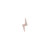 Mini Lightning Threaded Flat Back Earring | 0.6GMS .04CT | Single - Rose Gold Diamond
