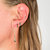 Mini Snake Threaded Flat Back Earring | .40GMS .02CT | Single