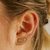 Mini Sun Threaded Flat Back Earring | .50GMS .06CT | Single