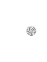 Mini Sun Threaded Flat Back Earring | .50GMS .06CT | Single - White Gold Diamond