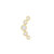 Open Curve 5 Diamond Threaded Flat Back Earring | .8GMS .16CT | Single - Yellow Gold Diamond