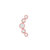 Open Curve 5 Diamond Threaded Flat Back Earring | .8GMS .16CT | Single - Rose Gold Diamond