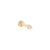 Petite Diamond Threaded Flat Back Earring | .50GMS .06CT | Single - Yellow Gold Diamond