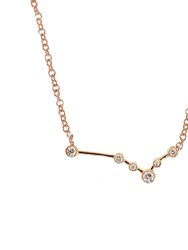 Pisces Zodiac Necklace | 1.70GM .10CT - Rose Gold Diamond
