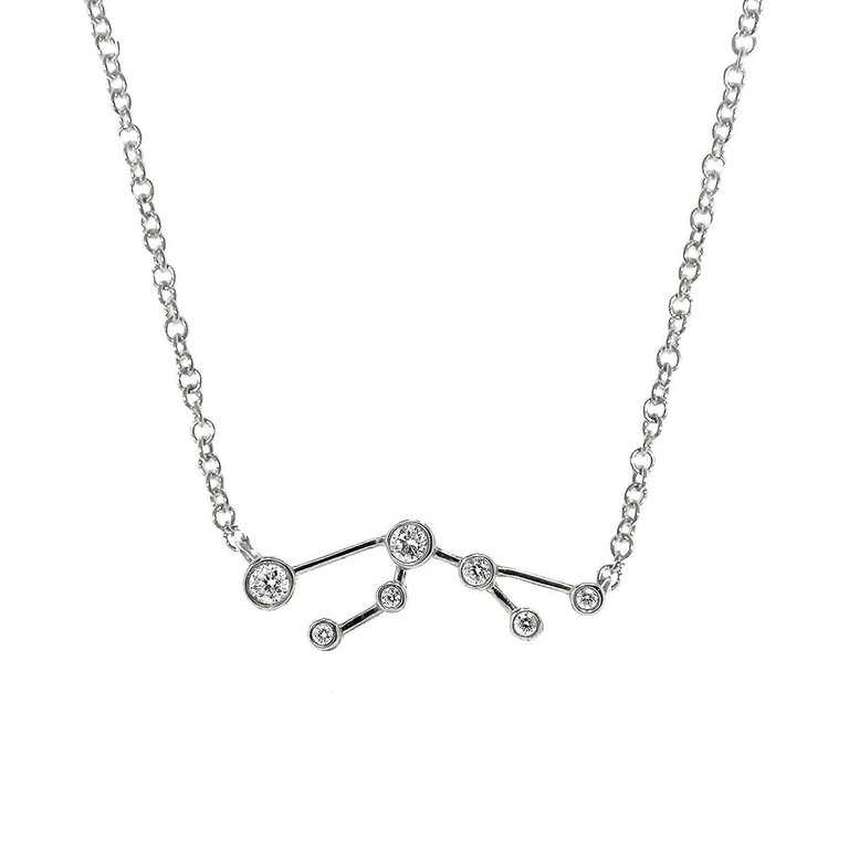 Scorpio Zodiac Necklace | 1.70GMS .15CT - White Gold Diamond