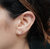 Spike Threaded Flat Back Earring | .40GMS | Single - White Gold