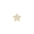 Star Threaded Flat Back Earring | .3GMS .04CT | Single - Yellow Gold Diamond
