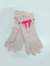 Cashmere Gloves With Bow - Baby Pink