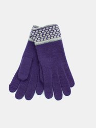 Cashmere Gloves - Sk Purple/Grey