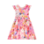 Chantria - Ruffled Capsleeve Basic Twirl Dress - Chantria