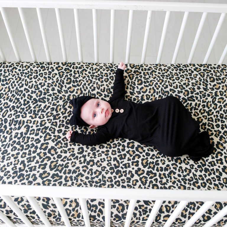 Lana Leopard Tan Crib Sheet