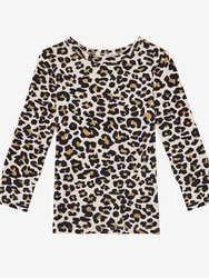 Lana Leopard Tan Long Sleeve Pajamas