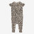 Lana Leopard Tan Ruffled Cap Sleeve Romper - Tan