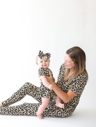 Lana Leopard Tan Women's Short Sleeve Loungewear