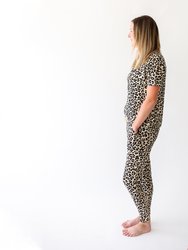 Lana Leopard Tan Women's Short Sleeve Loungewear