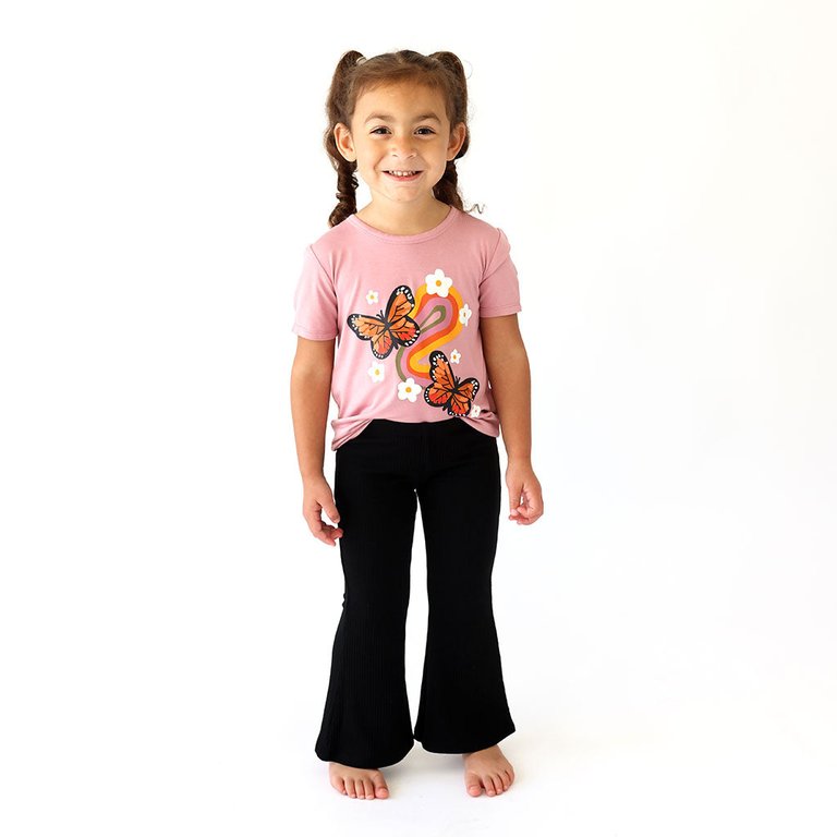Solid Ribbed Black - Bell Bottoms