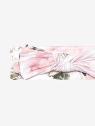 Vintage Pink Rose Headwrap - Pink