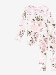 Vintage Pink Rose Long Sleeve Pajamas