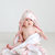 Vintage Pink Rose Ruffled Hooded Towel