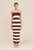 Theo Strapless Dress Chocolate Stripe - Chocolate Stripe