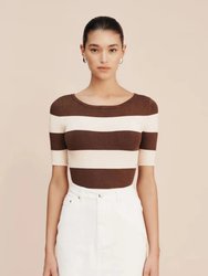 Theo Top - Chocolate Stripe