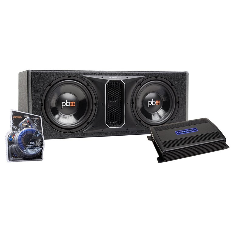 10" Dual Vented Subwoofers With Amp And Wiring Kit