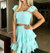 Ari Eyelet Top In Aqua