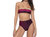 Hillary High Waisted Bikini Bottom In Garnet - Garnet