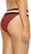 Papaya Banded Colorblock Low Rise Full Cut Bikini Bottoms In Multicolor