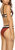 Papaya Colorblock Removable Pads Keyhole Halter Bikini Top In Multicolor