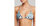 Tanzania Metallic Elongated Halter Strap Triangle Cup Bikini Top In Multi - Multi