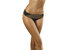 Women Intimate Lingerie Belted Teeny Bikini Panty Underwear In Black Gold - Black Gold