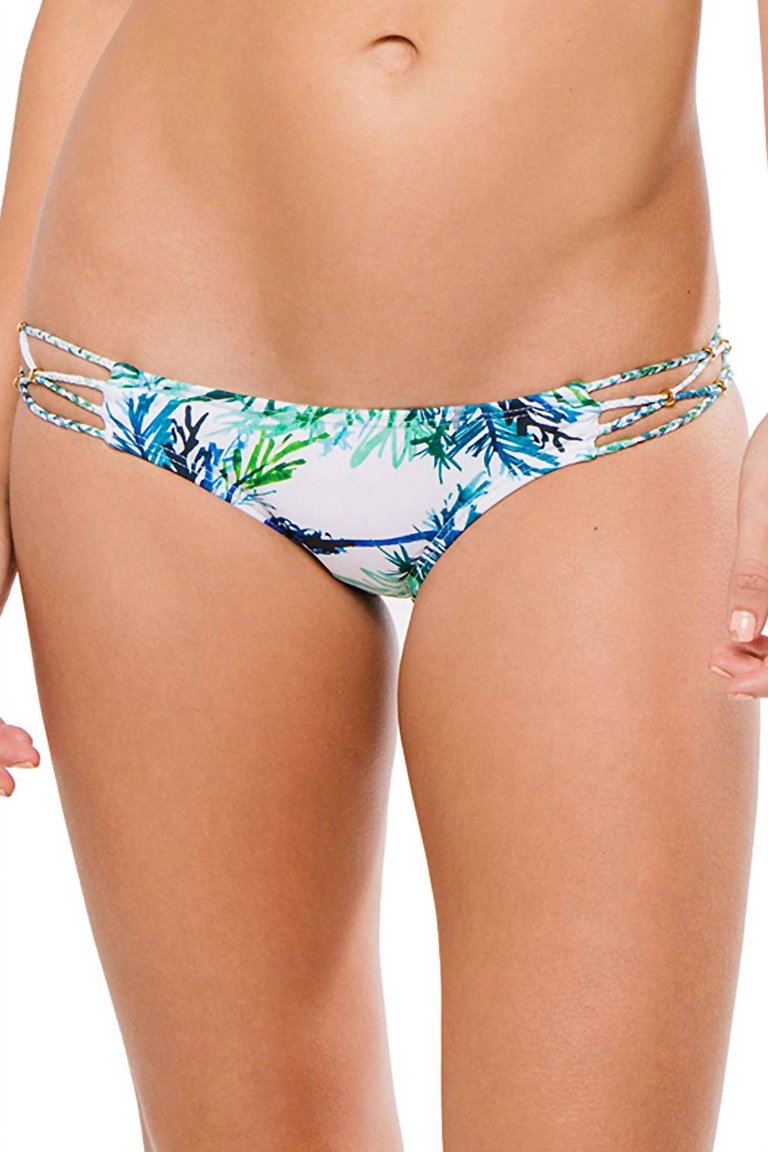 Women Palms Tab Side Brazilian Hipster Bikini Bottom Swimwear Palm In Palm - Palm