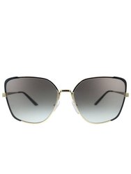 Butterfly Metal Sunglasses With Grey Gradient Lens