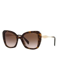 Butterfly Plastic Sunglasses With Gradient Lens - Tortoise